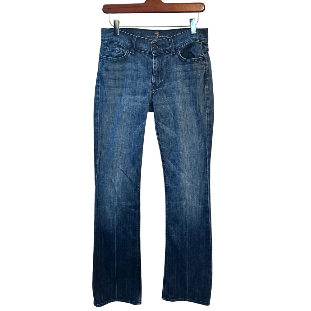 7 For All Mankind High Waist Bootcut Jeans Dark Wash Americana Western Size‎ 27